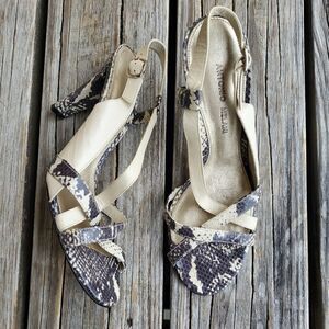 Antonio Melani Snake Print heels Sz 9 M